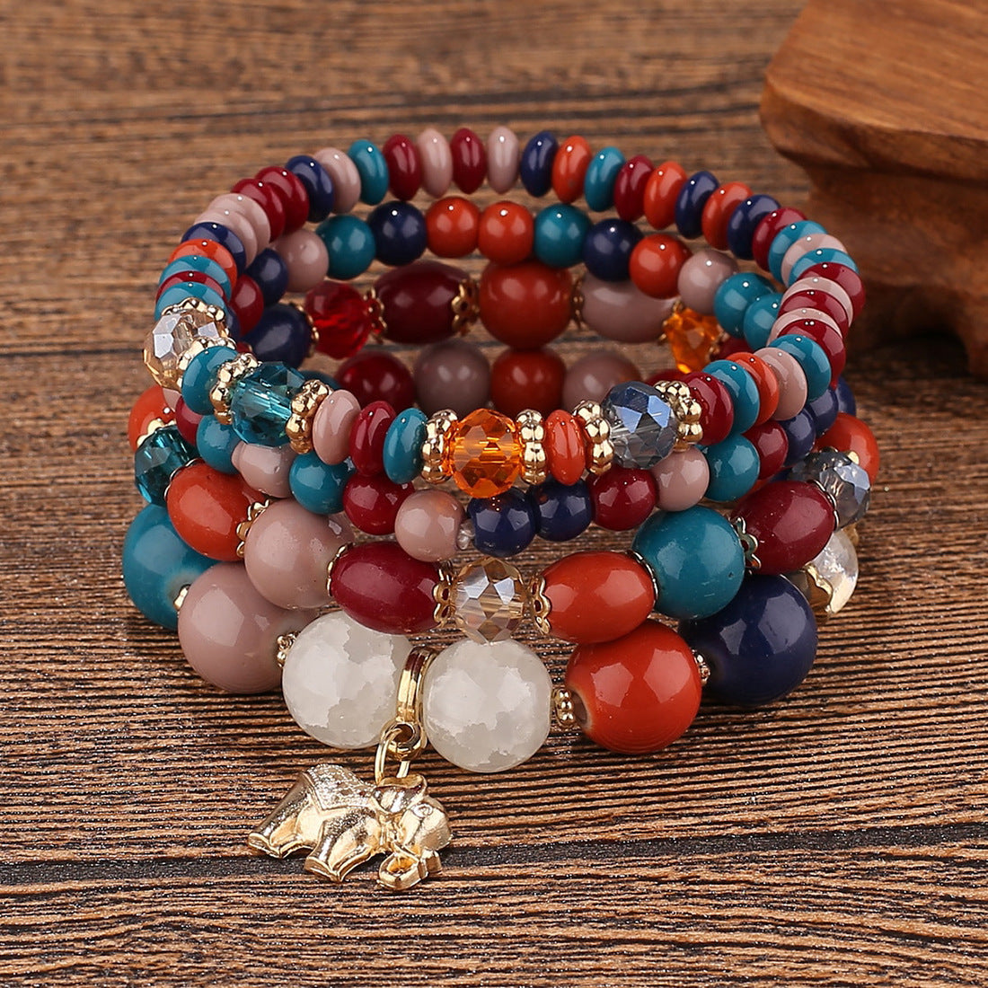 Tinkers Crystal Elephant Pendant Bracelet Exclusive Collection - 0