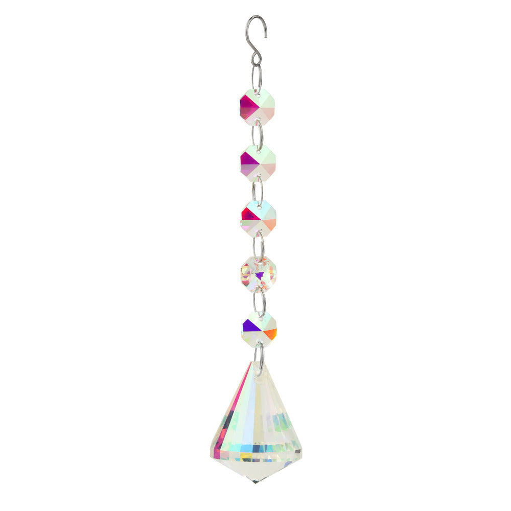Diamond cut crystal prism suncatcher