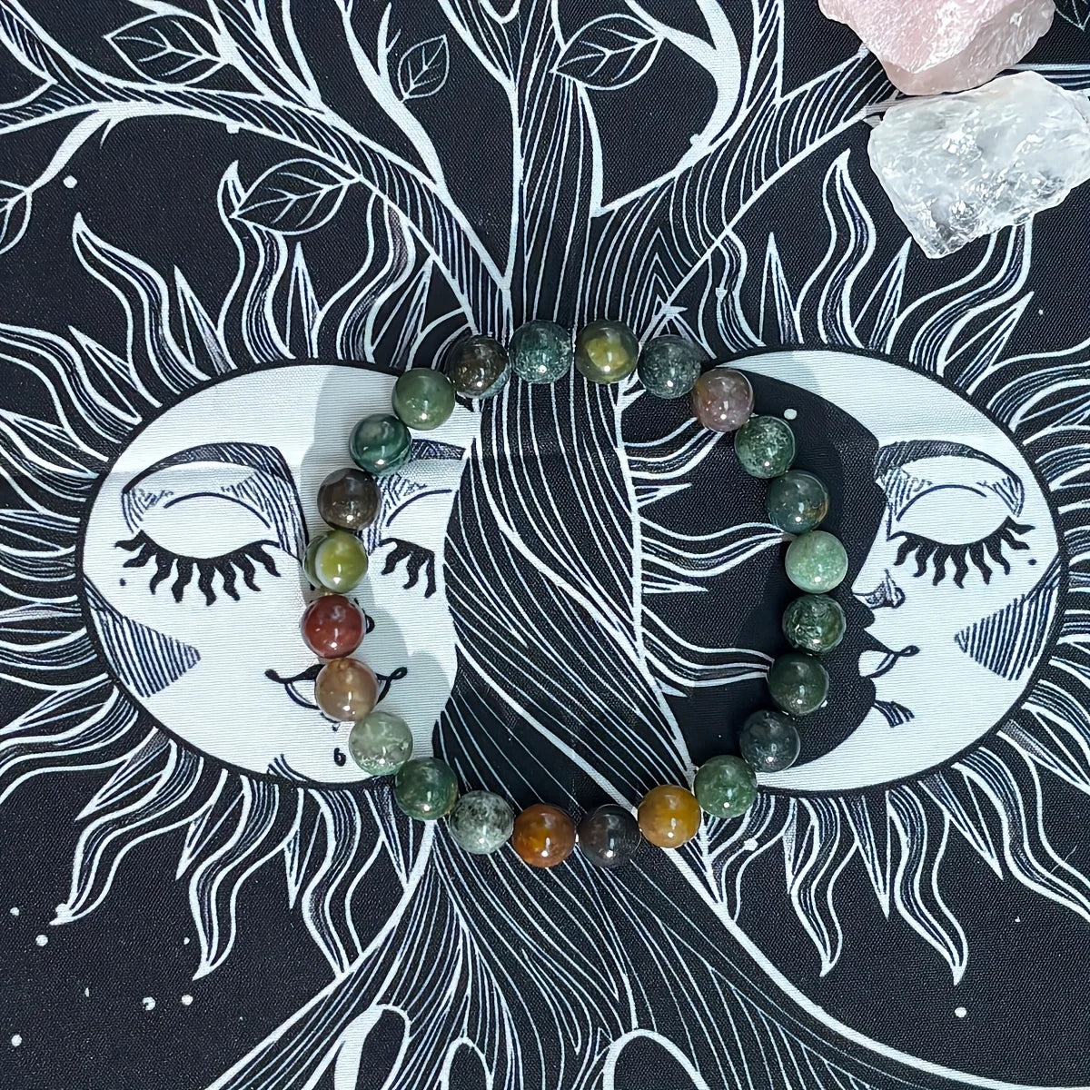 Tinkers Eternal Stone 8mm Indian Agate Beaded Bracelet Wealth - Apparel & Accessories > Jewelry > Bracelets