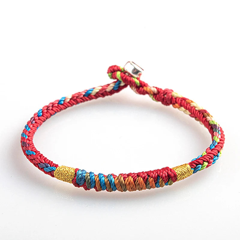 Tinkers Tibetan Colorful Rope Bracelet Lucky Charm For Women Men -