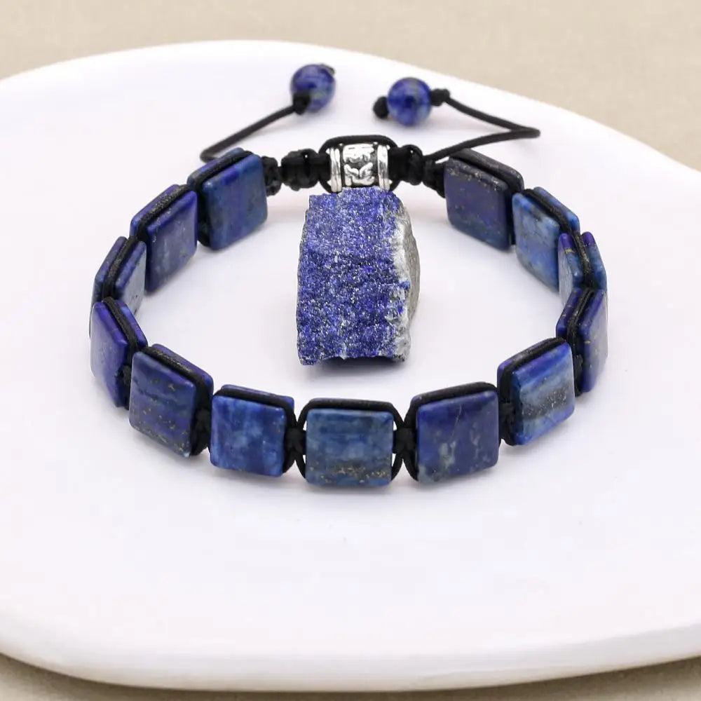 Natural Lapis Lazuli Bracelet Unisex Protection by Tinkers