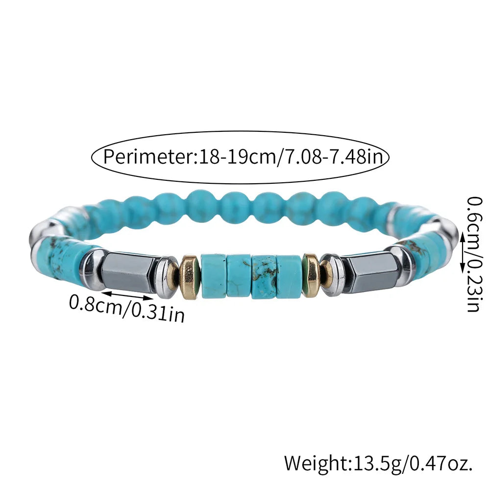 Tinkers Tinkers Retro Blue Stone Bead Bracelet Men Bohemian Ltd -