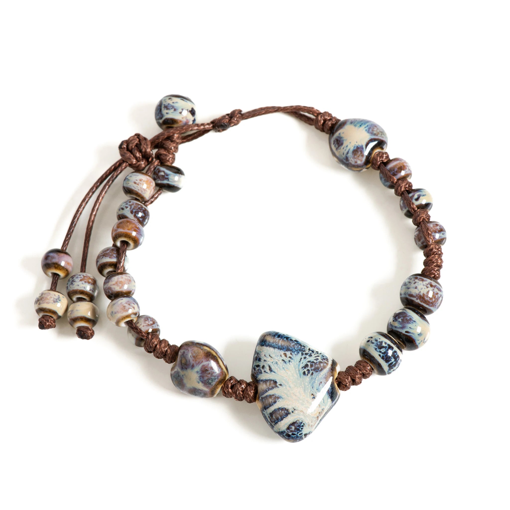 Tinkers Tinkers Ceramic Bracelet Blue Butterfly Shell Boutique -