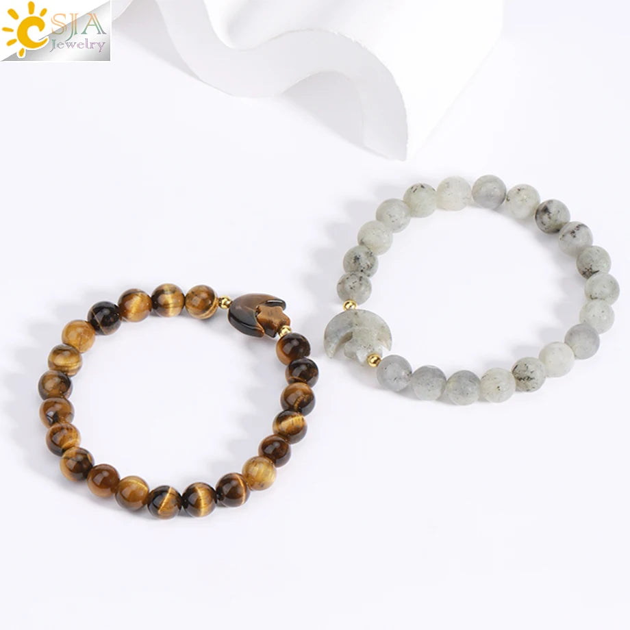 Handcrafted Natural Tiger Eye 7 Chakra Bracelet for Women by Tinkers - Healing Energy and Balance