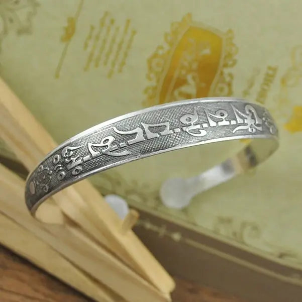 Neu Retro Manschette Armband Tibetischen Silber Geschnitzten Fisch