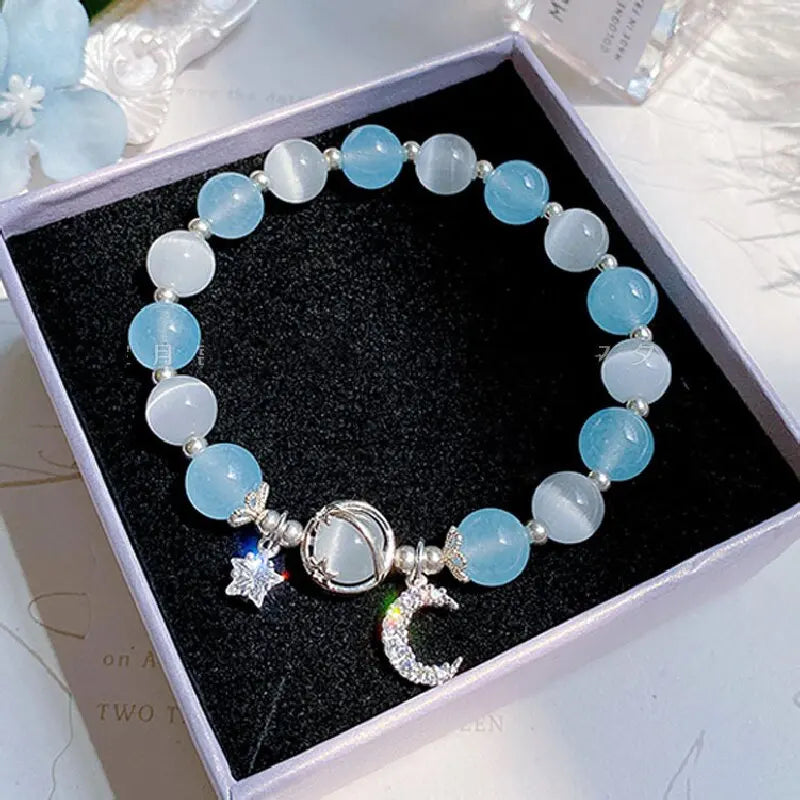Handcrafted Cat's Eye Moonstone Bracelet for Women by Tinkers