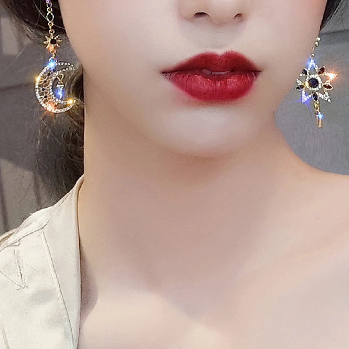 Star Moon Tassel Earrings by Tinkers Spiritual Energy