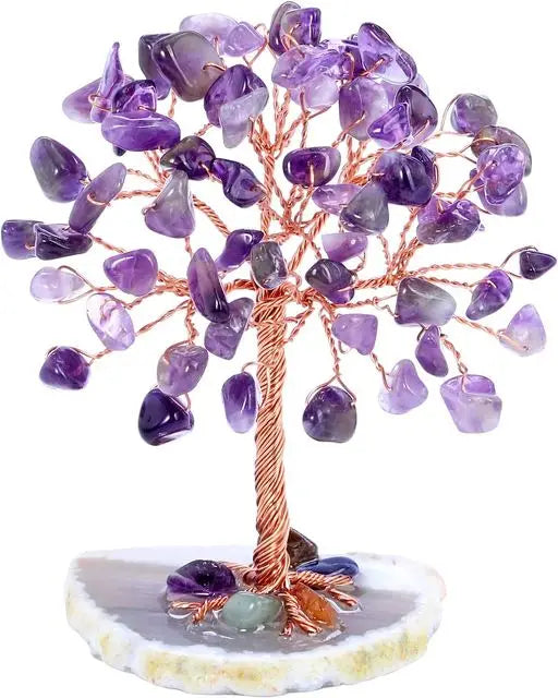 Natural Handcrafted Crystal Money Tree for Feng Shui Healing by Tinkers