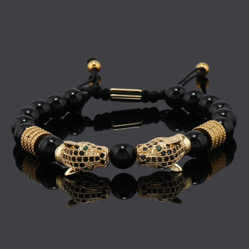 Natural Handcrafted Black Stone Bracelet for Protection by Tinkers