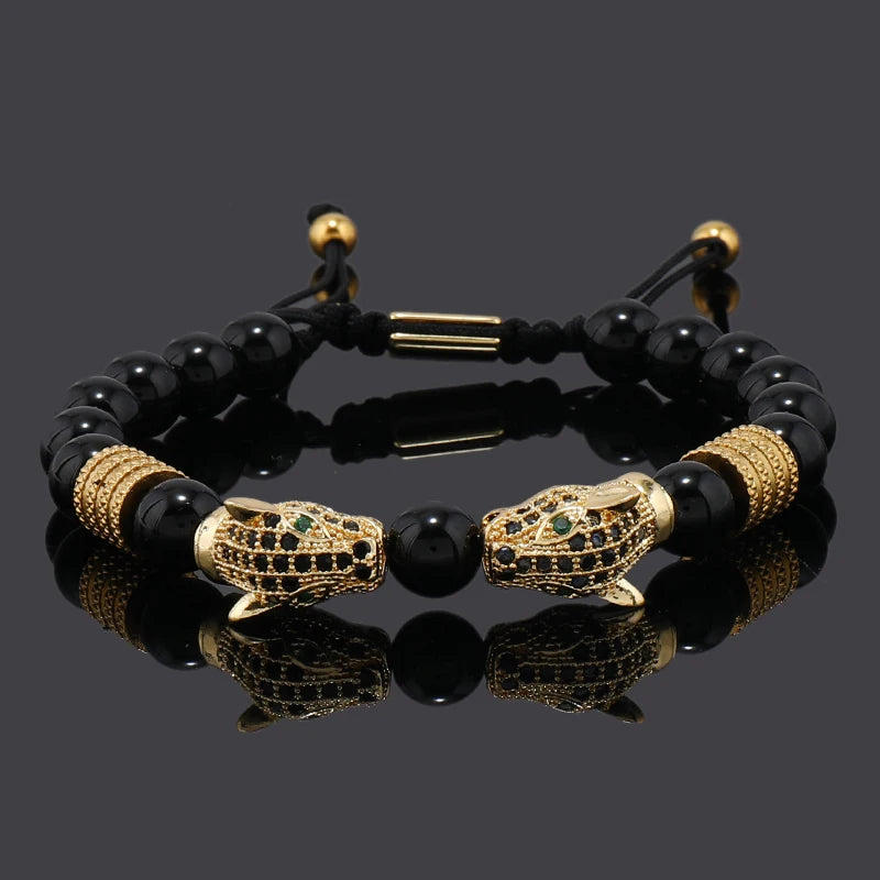Natural Handcrafted Black Stone Bracelet for Protection by Tinkers