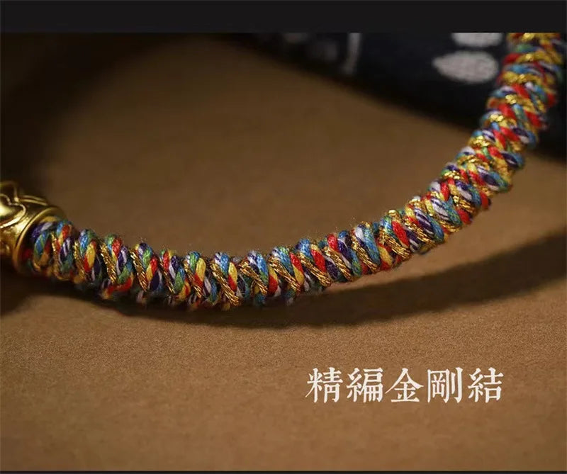 Om Mani Padme Hum Tibetan Rope Bracelet Red Thread Charm