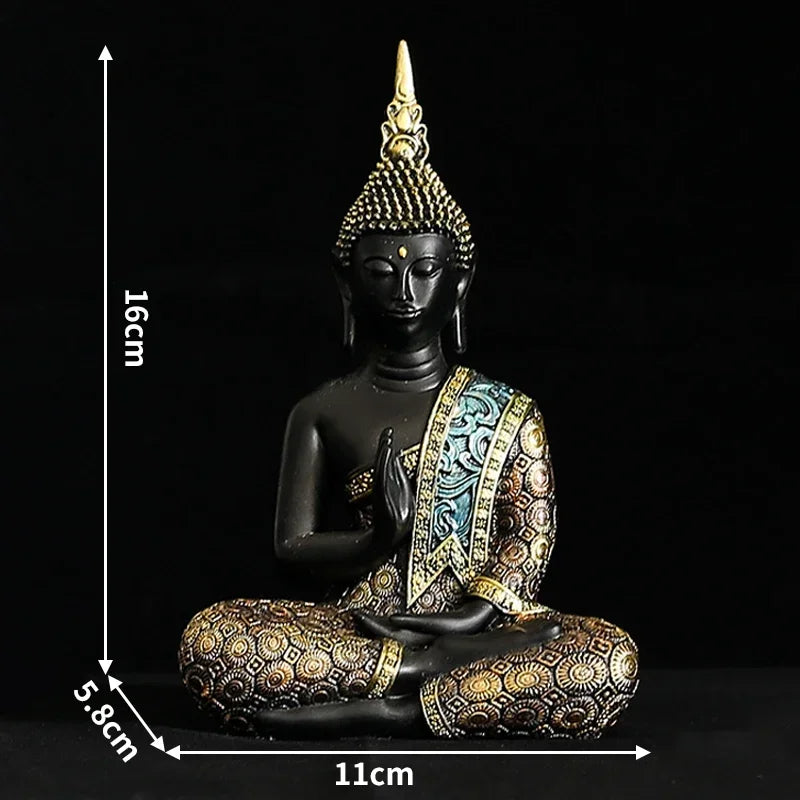 Tinkers Large Buddha Statue Green Resin Buddha Sculpture Home Decor - Home & Garden > Decor > Artwork > Sculptures & Statues