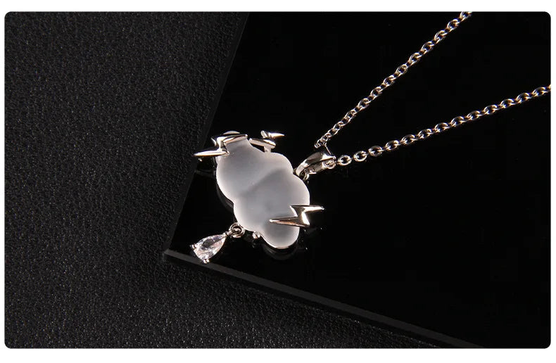 Handcrafted Natural Raindrop Gemstone Necklace for Women's Serenity by Tinkers