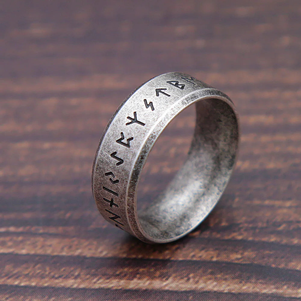 Tinkers Retro Viking Rune Ring Unisex 316L Stainless Steel Odin - Apparel & Accessories > Jewelry > Rings