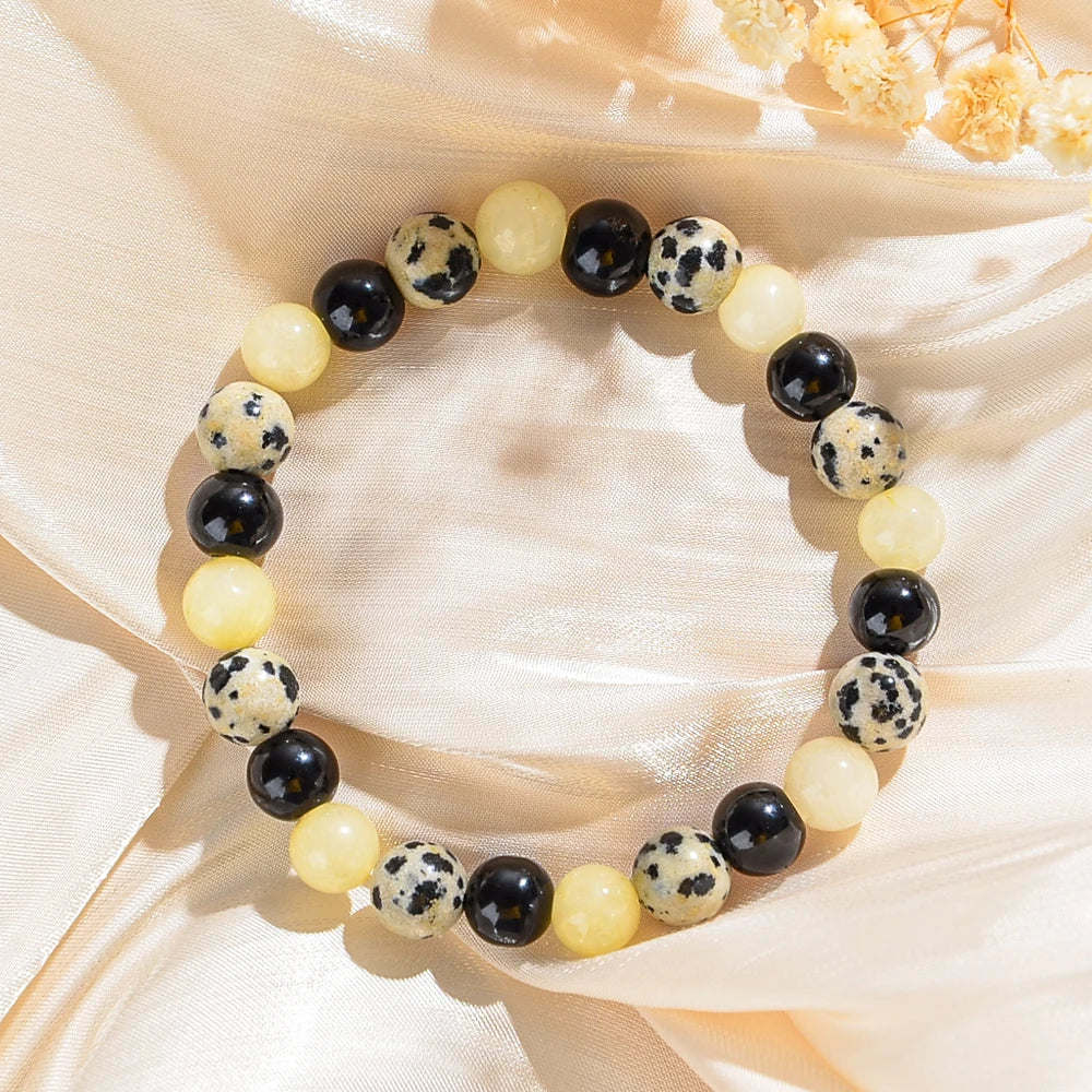 Obsidian 8mm Beaded Bracelet By Tinkers Energy Balance