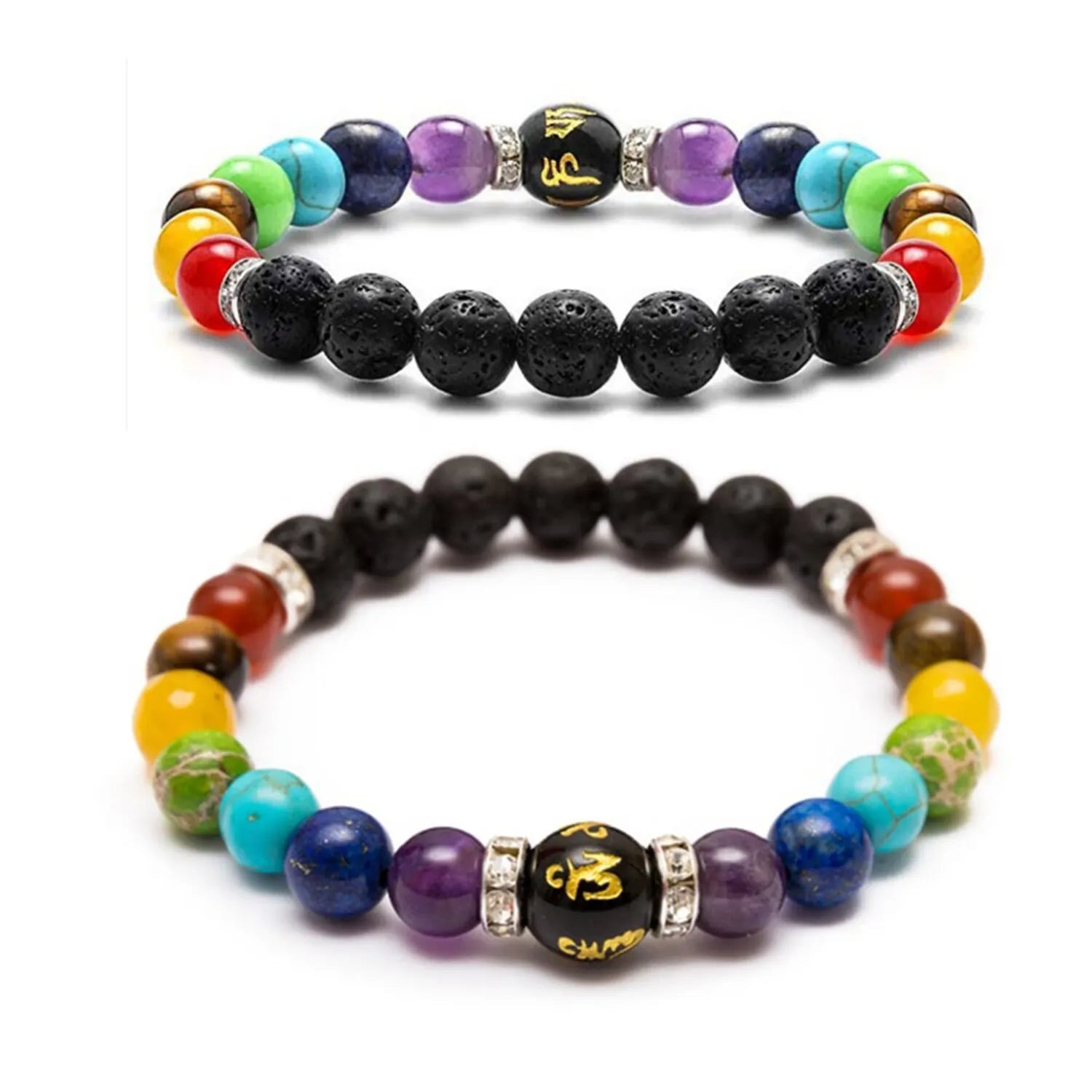 Tinkers 2 Pack 7 Chakra Bracelet Meaning Card Unisex Crystal -