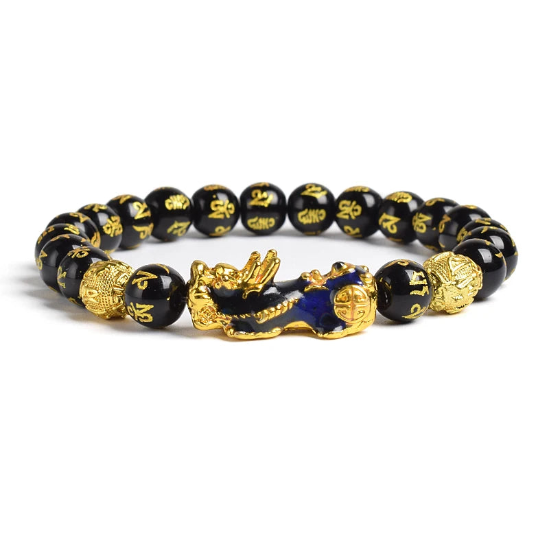 Tinkers Pi Xiu Tiger Eye Beads Bracelet Feng Shui Pixiu Good Luck -