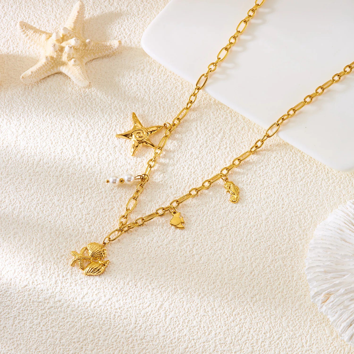 Serene Handcrafted Starfish Pendant Necklace by Tinkers for Women