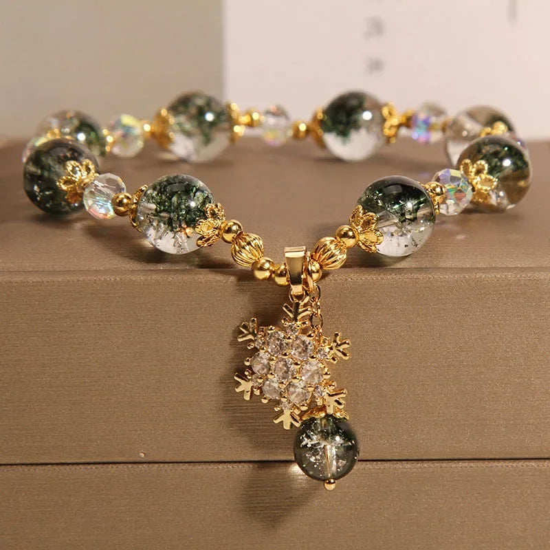 Handcrafted Healing Green Crystal Bracelet for Women by Tinkers
