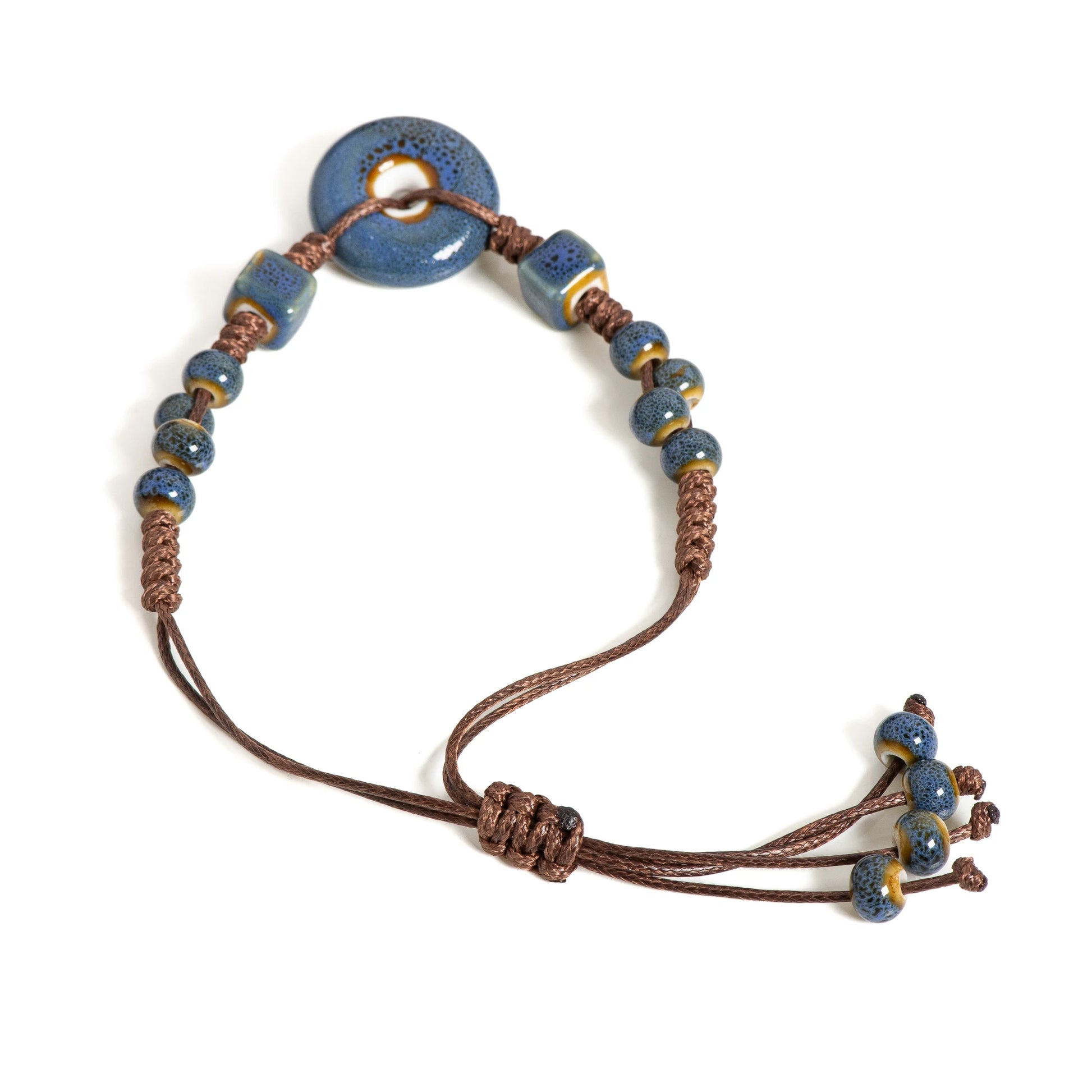 Tinkers Tinkers Glazed Ceramic Peace Buckle Bracelet Limited Boho -