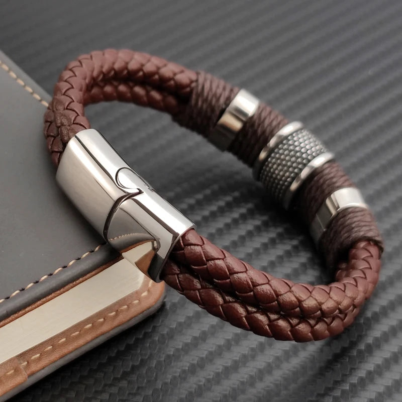 Tinkers Tinkers Vintage Multilayer Brown Leather Bracelet Elite - Apparel & Accessories > Jewelry > Bracelets
