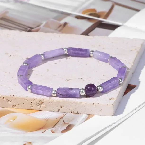 Handcrafted Amethyst Bracelet Set for Healing, Balance, and Meditation by Tinkers