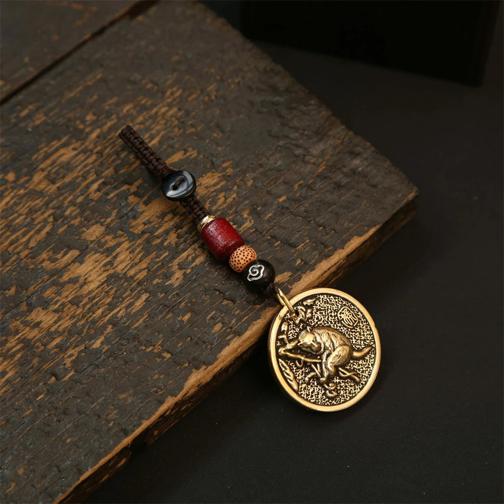 Tinkers Chinese Zodiac Keychain 12 Signs Dragon Charm for Men - Apparel & Accessories > Handbag & Wallet Accessories > Keychains