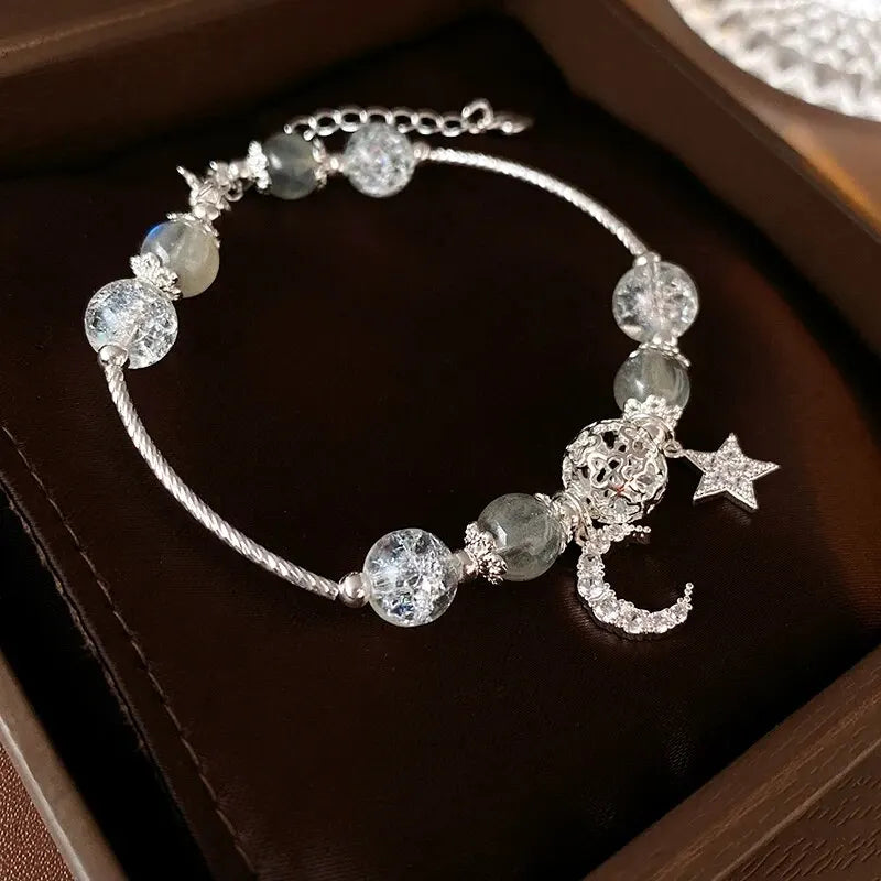 Handcrafted Zircon Crystal Bracelet by Tinkers for Women's Celestial Balance