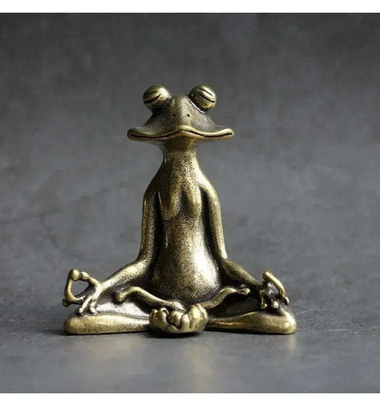 Copper Frog Incense Holder — Handcrafted Zen Figurine for Meditation & Home Decor