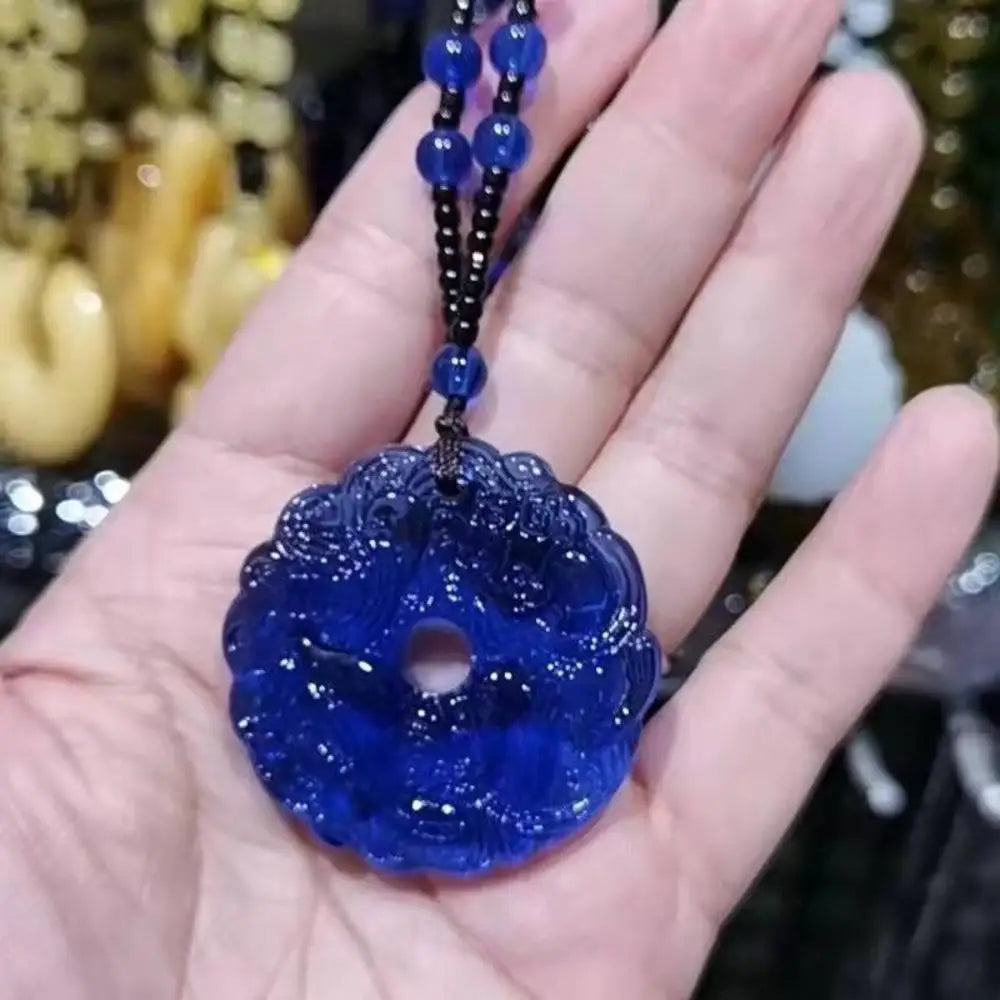 Tinkers Green Jade Hand Carved Dragon Pendant Necklace Amulet Gift - Apparel & Accessories > Jewelry > Necklaces