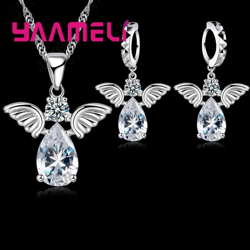 Elegant Zircon Angel Protection Set for Women by Tinkers