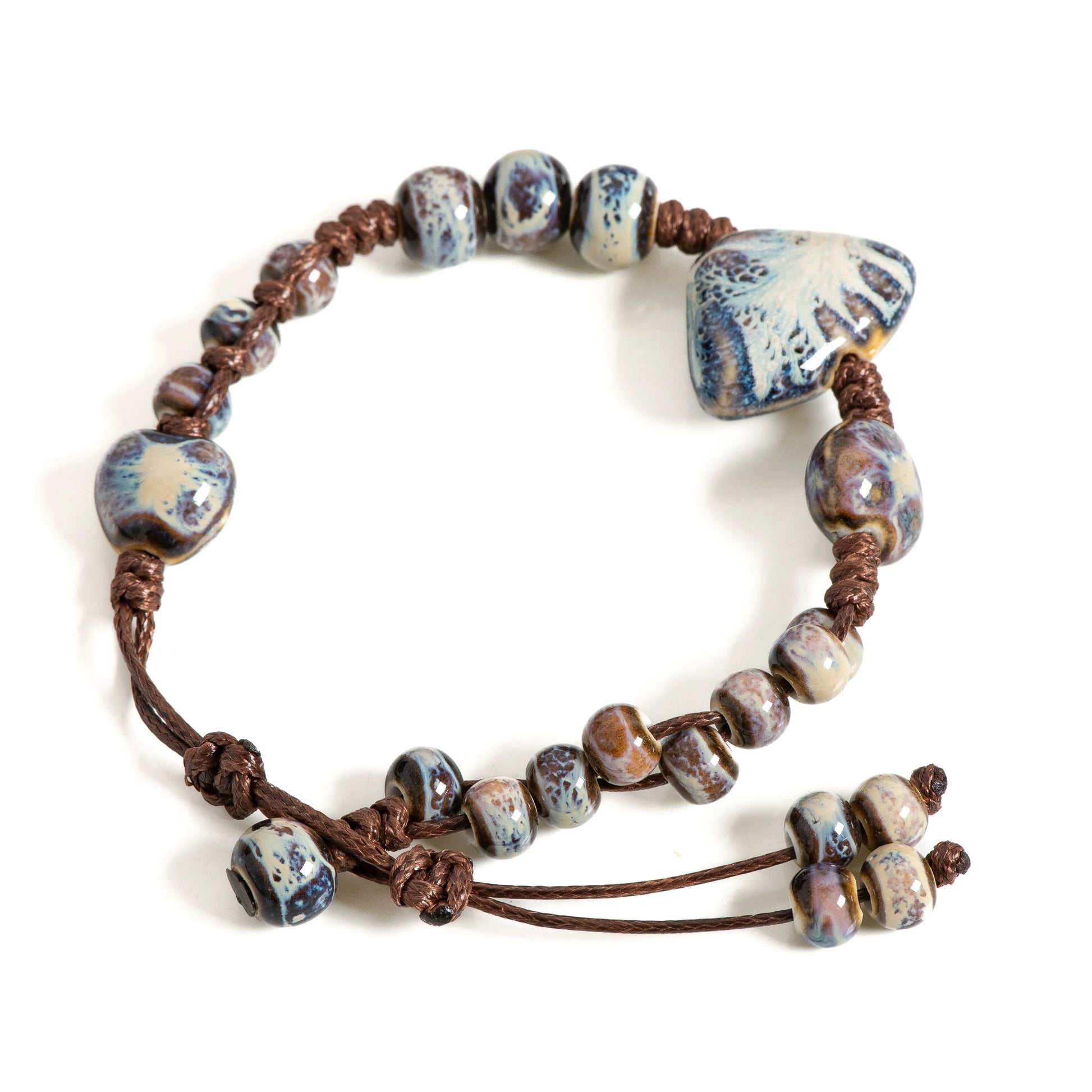 Tinkers Tinkers Ceramic Bracelet Blue Butterfly Shell Boutique -