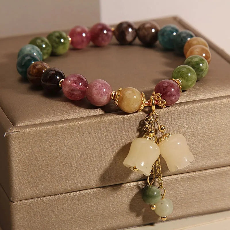 Tinkers Tinkers Fashion Elite Natural Stone Bracelet Lily Valley - Apparel & Accessories > Jewelry > Bracelets