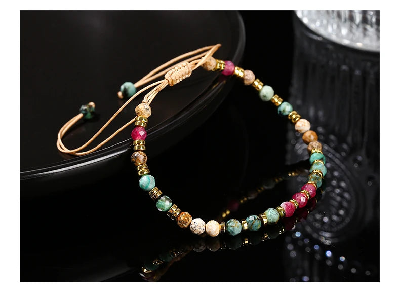 Tinkers JD Limited Faceted Africa Turquoise Chalcedony Bracelet - Apparel & Accessories > Jewelry > Bracelets