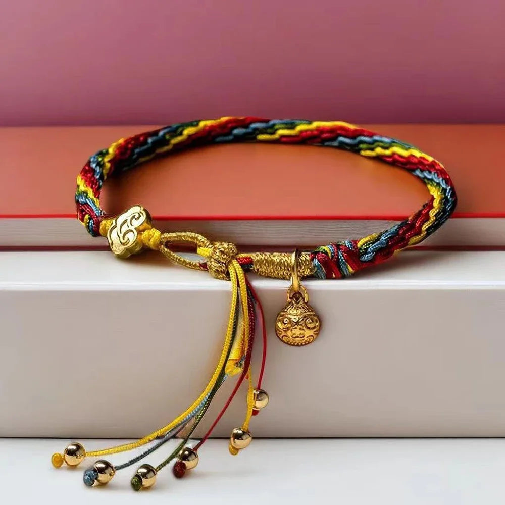 Colorful Knitting Bracelet Pendant Wristlace Gift Birthday