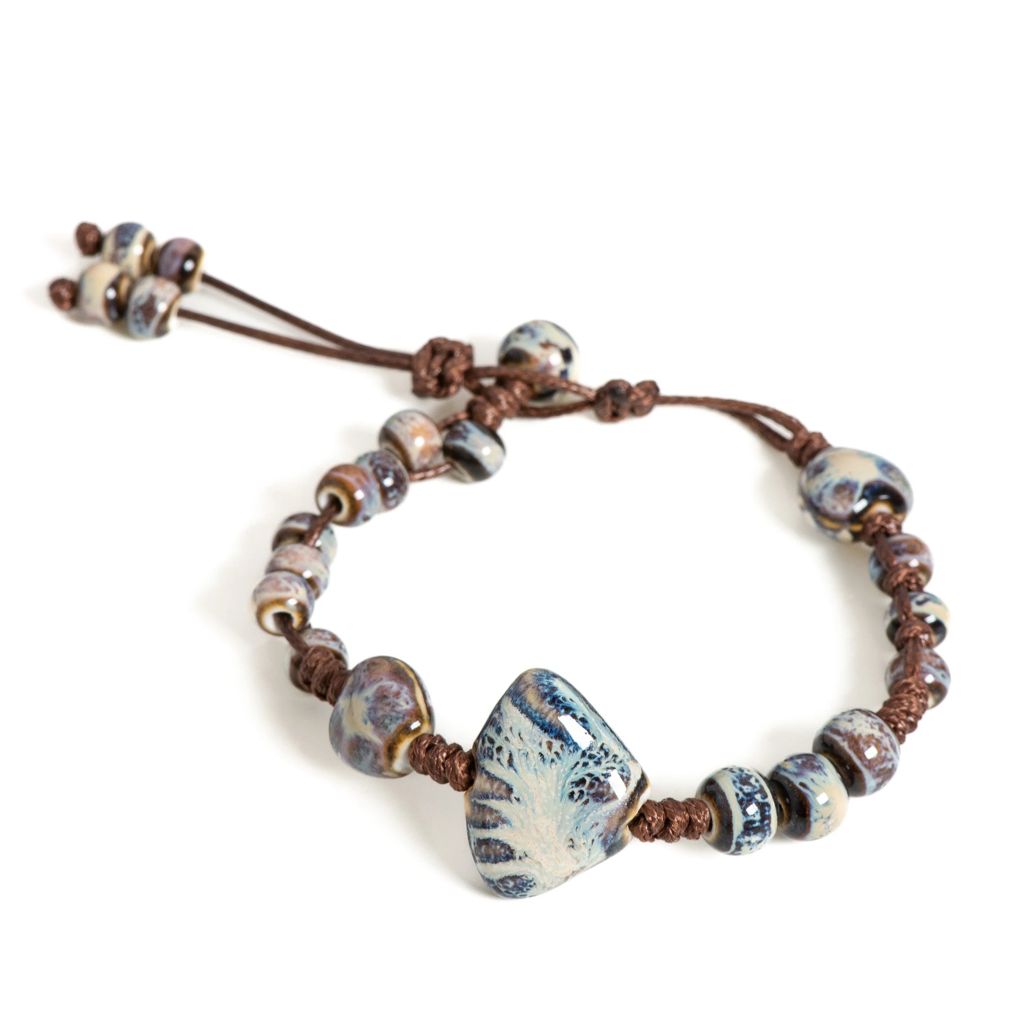 Tinkers Tinkers Ceramic Bracelet Blue Butterfly Shell Boutique -