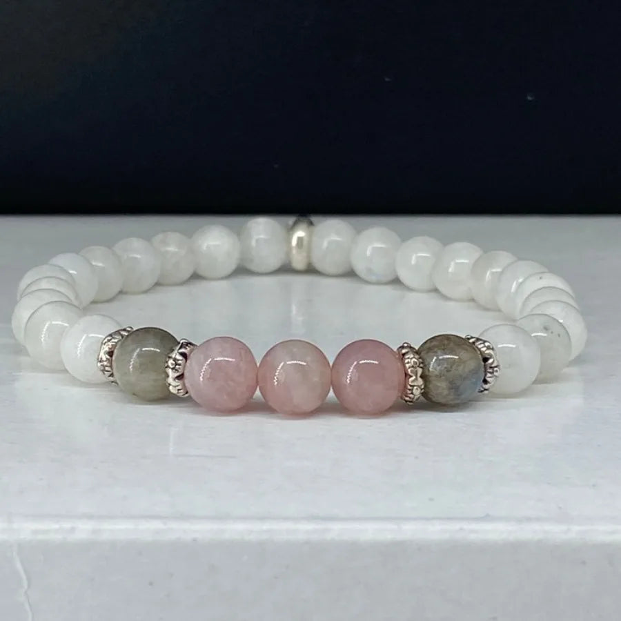 Tinkers Moonstone Labradorite Rose Quartz Bracelet Calm Energy - Apparel & Accessories > Jewelry > Bracelets