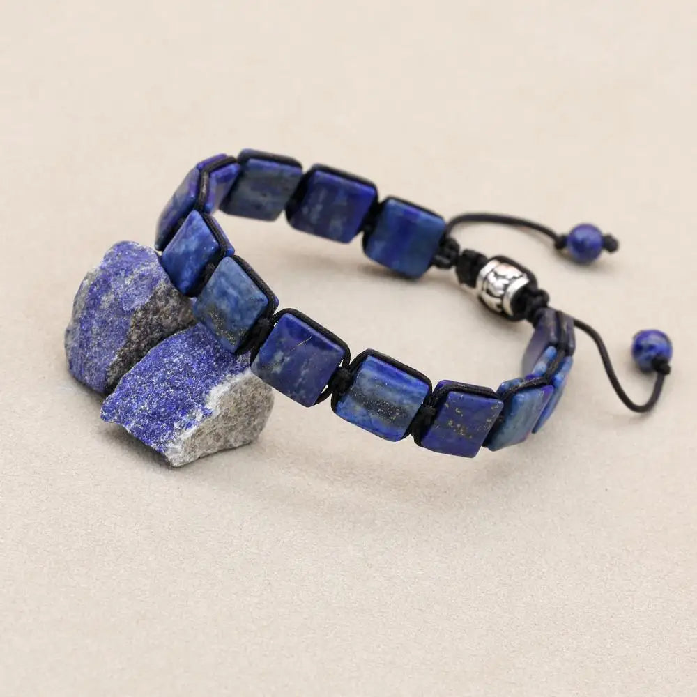 Natural Lapis Lazuli Bracelet Unisex Protection by Tinkers