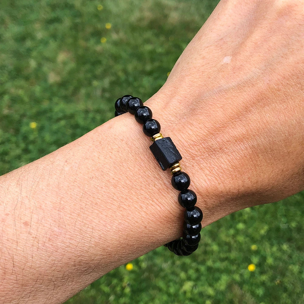 Black Tourmaline Bracelet By Tinkers Protection And Balance