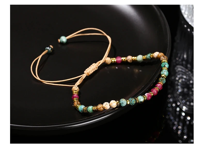 Tinkers JD Limited Faceted Africa Turquoise Chalcedony Bracelet - Apparel & Accessories > Jewelry > Bracelets