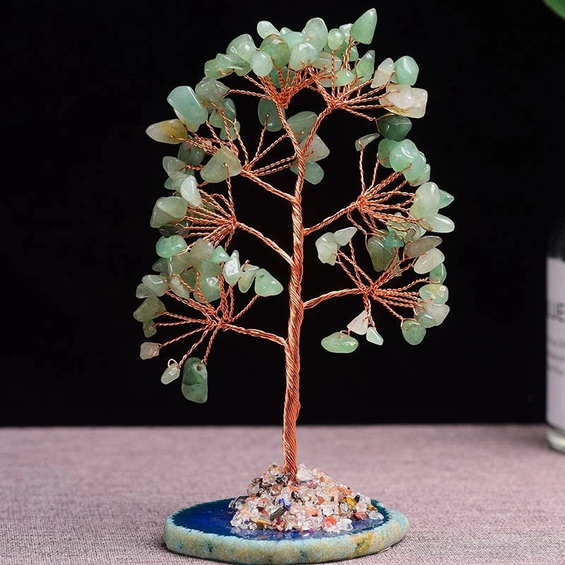Natural Handcrafted Crystal Money Tree for Feng Shui Healing by Tinkers
