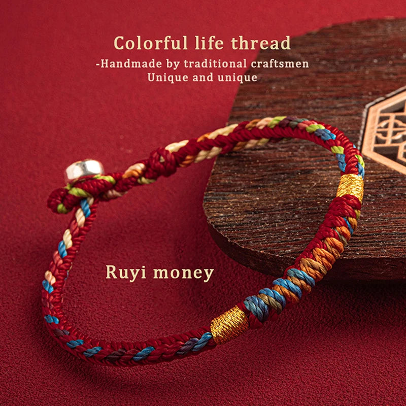 Tinkers Tibetan Colorful Rope Bracelet Lucky Charm For Women Men -