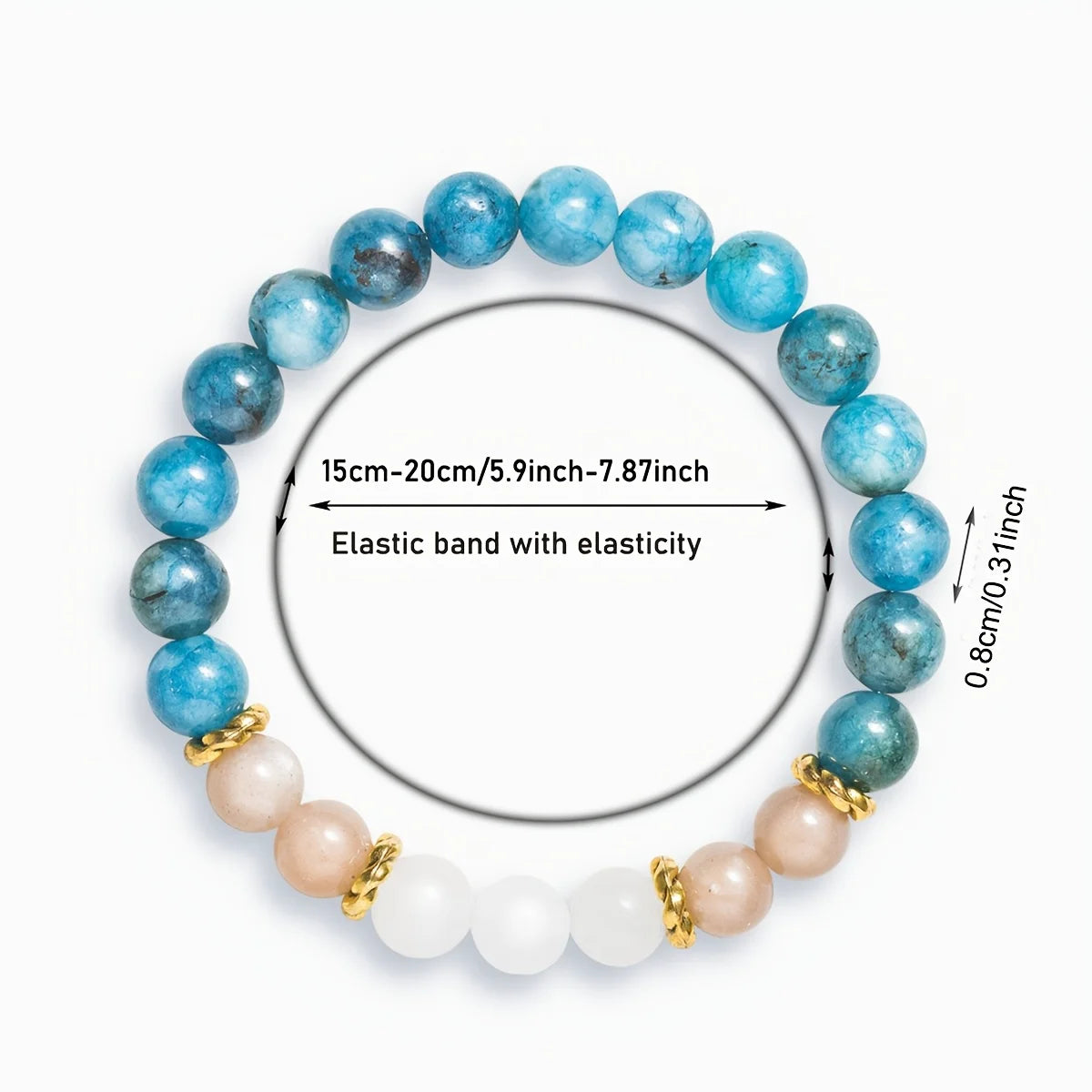 Blue Apatite Sunstone Bracelet By Tinkers - Balance