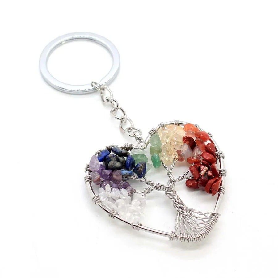 Crystal Chip Stone Keychain Handcrafted For Women Balance And Healing By Tinkers
