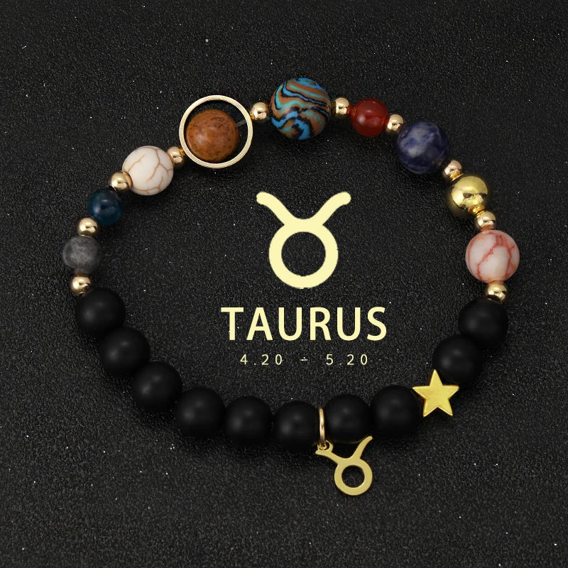 Tinkers Planet Bracelet Eight Planets Stones Zodiac Signs Gift -