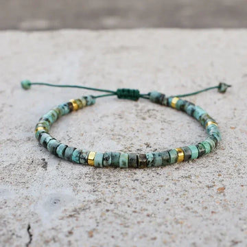 Tinkers PrettylandCN 4mm African Turquoise Braided Bracelet Elite -