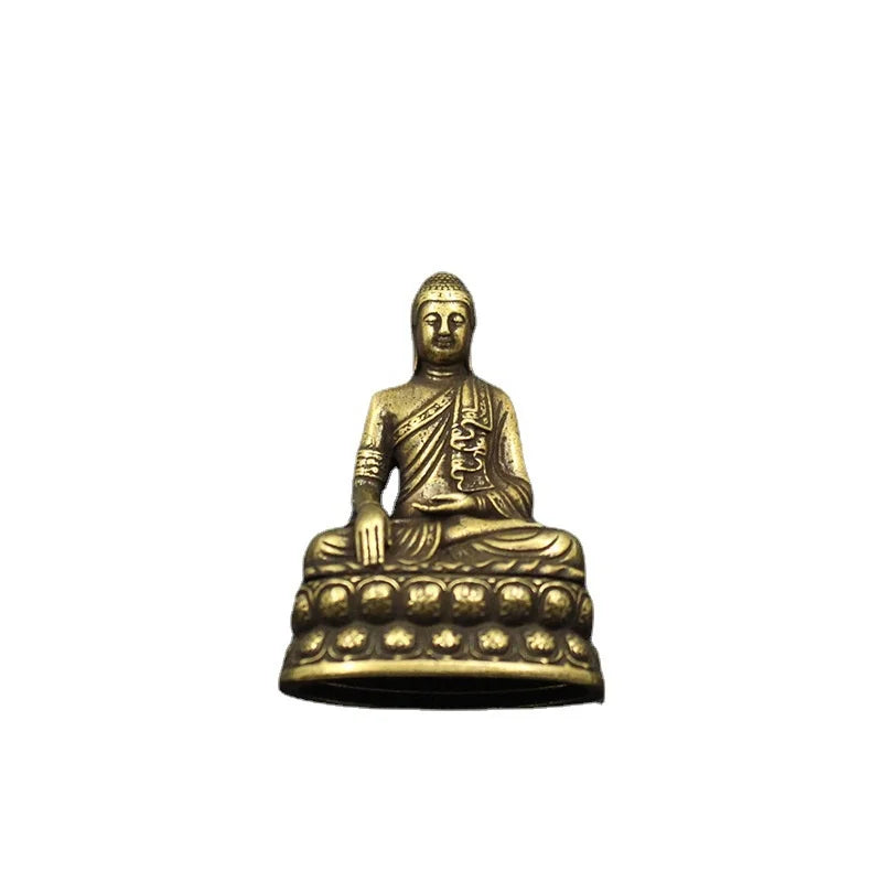 Tinkers Brass Sakyamuni Buddha Figurine Miniature Desktop Copper - Home & Garden > Decor > Figurines