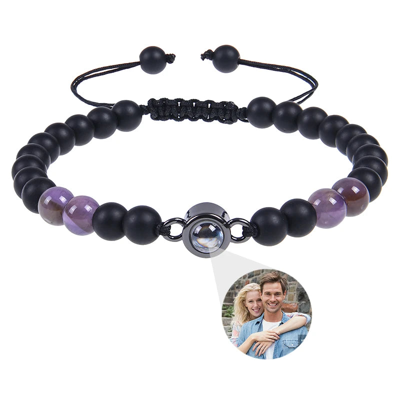 Schwarzes mattes Tigerauge-Fotoarmband von Tinkers Energy