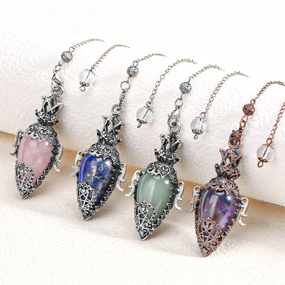 Natural Amethyst Quartz Pendulum Healing Gift For Women