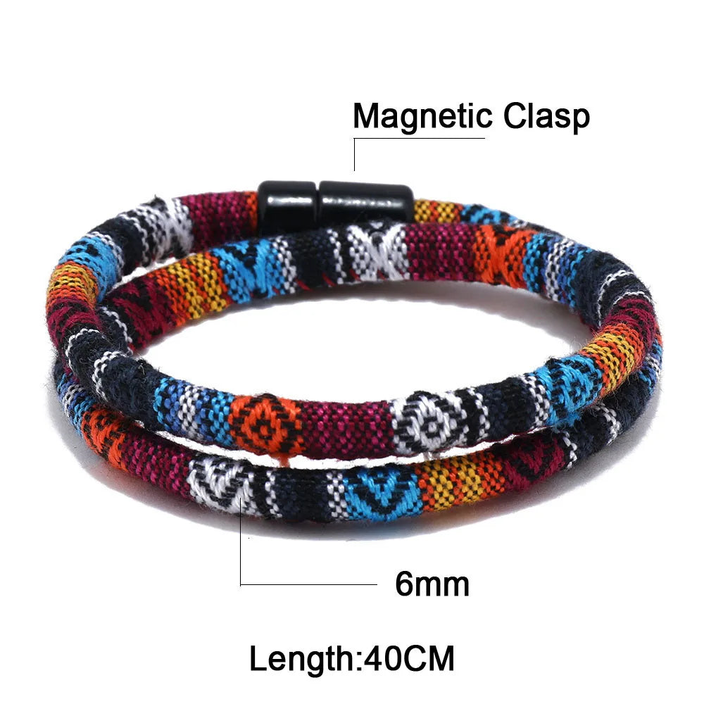 Tinkers Summer Beach Boho Rope Bracelet Unisex Magnetic Clasp 2024 -